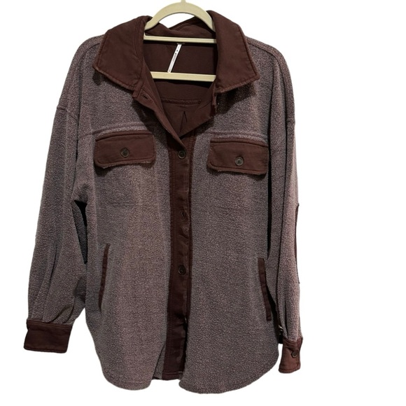 Free People - Ruby Shacket - distressed Style - Brown - Size S - Picture 1 of 8